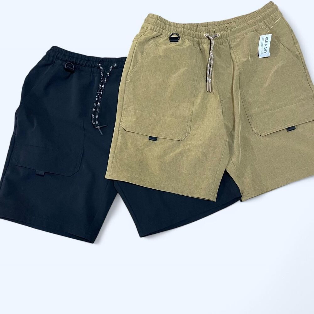 Old-navy Men's Black and Khaki Shorts